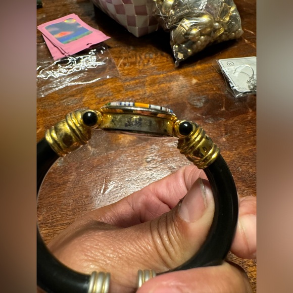 Murano Glass Watch Orig Venice Style Womens Cuff Bangle No battery/not tested - Picture 3 of 7